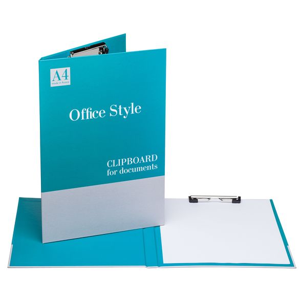 Папка-Планшет А4ф с метал. зажимом с Крышкой мат. ламинация-OFFICE- , 